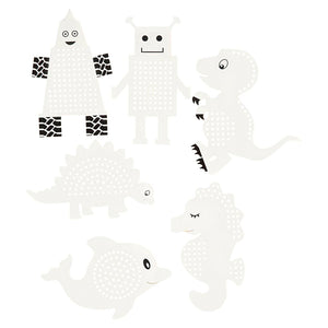Creativ company borduurfiguren dieren en robots, 18dlg.