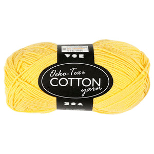 Creativ company katoengaren, geel, 50gr, 170m