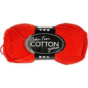 Creativ company katoengaren, rood, 50gr, 170m