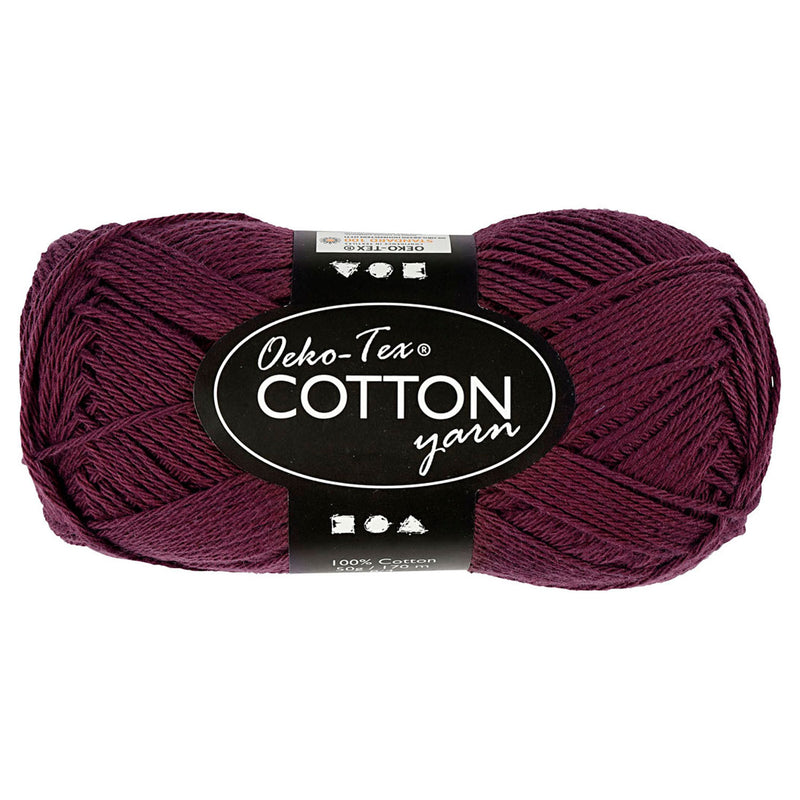 Load image into Gallery viewer, Creativ company katoengaren, plum, 50gr, 170m
