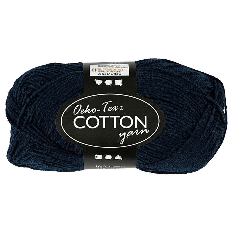 Load image into Gallery viewer, Creativ company katoengaren, donkerblauw, 50gr, 170m
