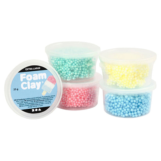 Creativ company http: www.cchobby.nl foam-clay-extra-large-diverse-kleuren-5x25-gr-1-doos
