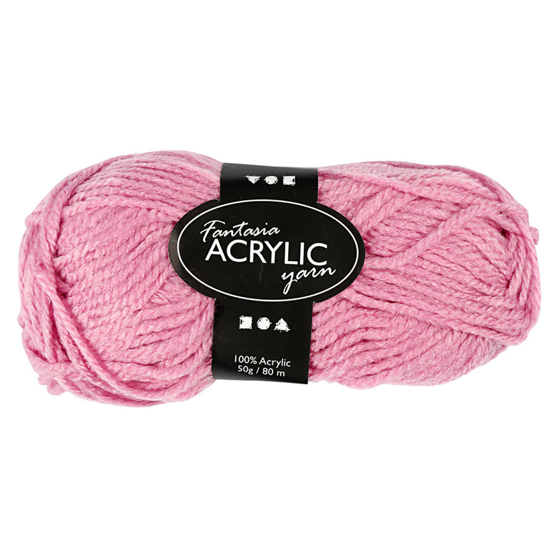 Load image into Gallery viewer, Creativ company acrylgaren, roze, 50gr, 80m
