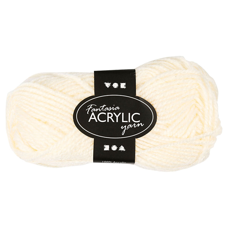 Load image into Gallery viewer, Creativ company acrylgaren, off-white, 50gr, 80m
