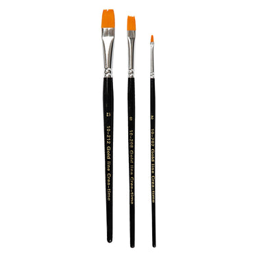 Creativ company http: www.cchobby.nl gold-line-penselen-afm-2-8-12-l-16-5-19-cm-b-3-12-mm-plat-3-stuk-1-doos