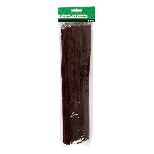 Creativ company chenille bruin 30cm, 50st.