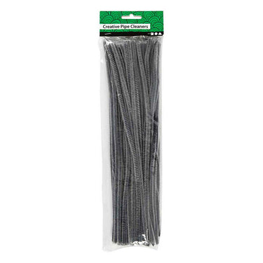 Creativ company chenille grijs 30cm, 50st.