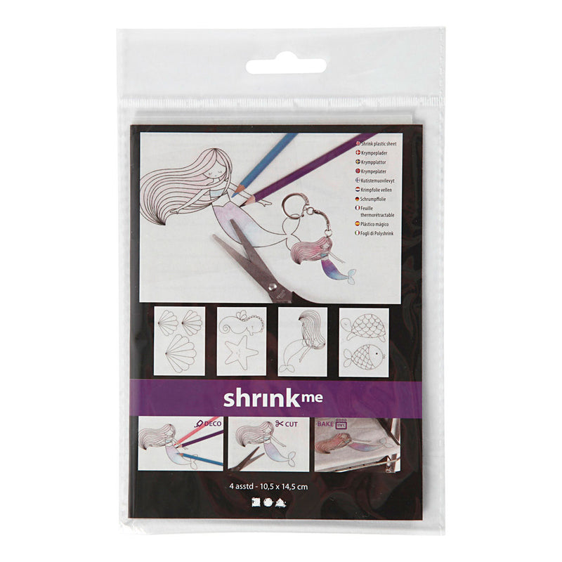 Load image into Gallery viewer, Creativ company vellen krimpfolie met motieven zeemeermin, 4st.
