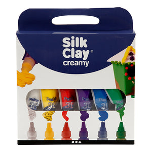 Creativ company silk clay creamy standaard kleuren, 6x35ml
