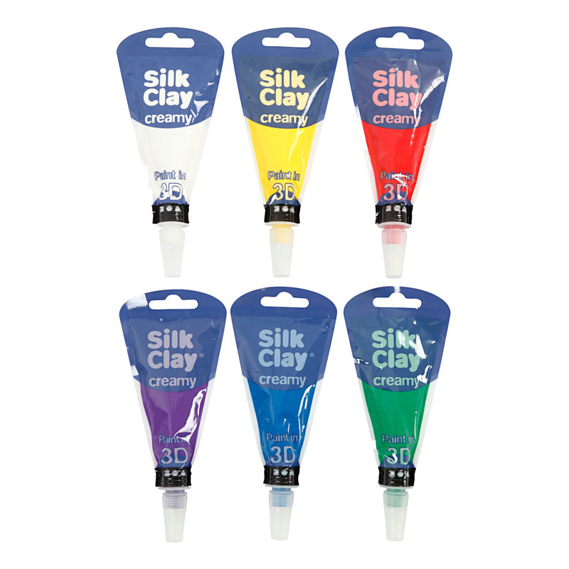 Load image into Gallery viewer, Creativ company silk clay creamy standaard kleuren, 6x35ml
