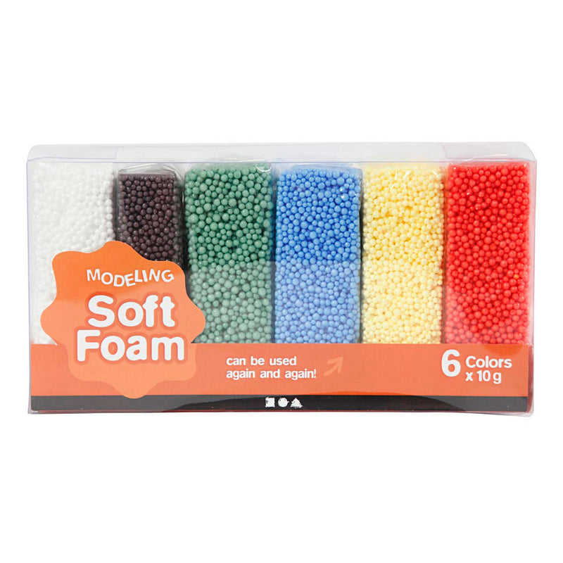 Load image into Gallery viewer, Creativ company soft foam clay standaard kleuren, 6x10gr.
