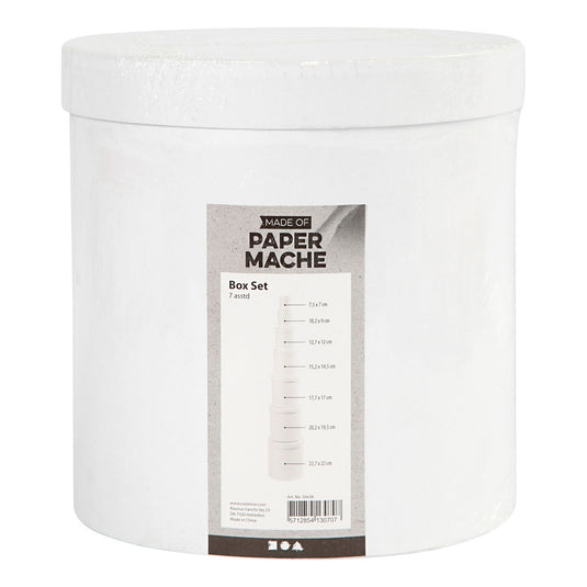 Creativ company ronde dozen wit, 7st.