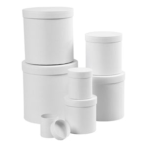 Creativ company http: www.cchobby.nl ronde-dozen-rond-afm-7x7-5-9x10-2-12x12-7-14-5x15-2-17x17-7-19-5x20-2-22x22-7-cm-wit-7-stuk-1-set