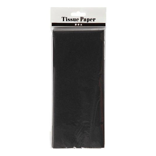 Creativ company tissuepapier zwart 10 vellen 14 gr, 50x70cm