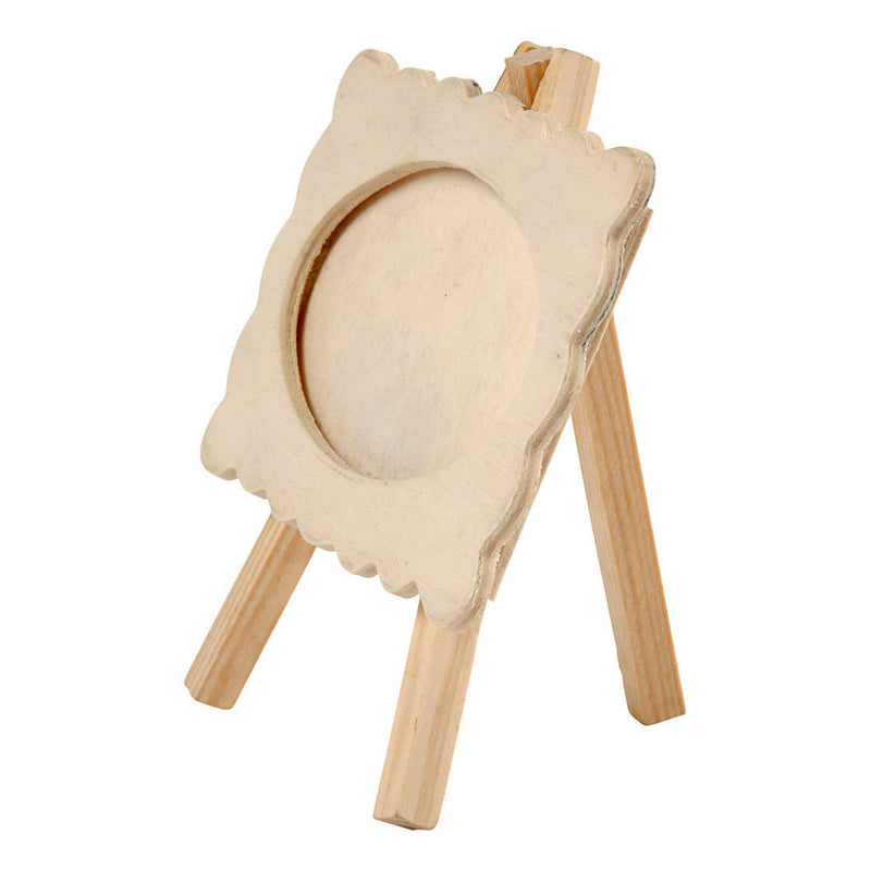 Afbeelding laden in galerijviewer, Creativ company houten fotolijst op ezel, 13,2x11,5cm
