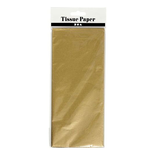 Creativ company tissuepapier goud 6 vellen 14 gr, 50x70cm
