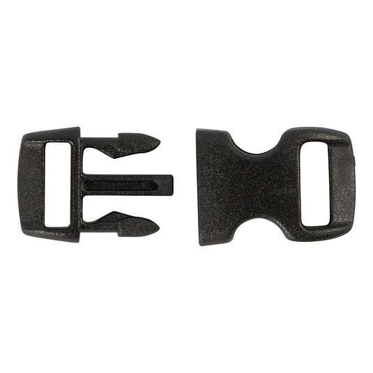 Creativ company klik sluiting, l: 29 mm, b: 15 mm, gatgrootte 3x11 mm, zwart, 4 stuk 1 doos