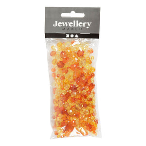 Creativ company facetkralen mix geel, 45 gram