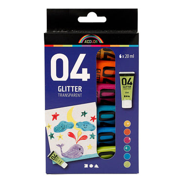 Creativ company http: www.cchobby.nl acrylverf-met-glitters-diverse-kleuren-6x20-ml-1-doos