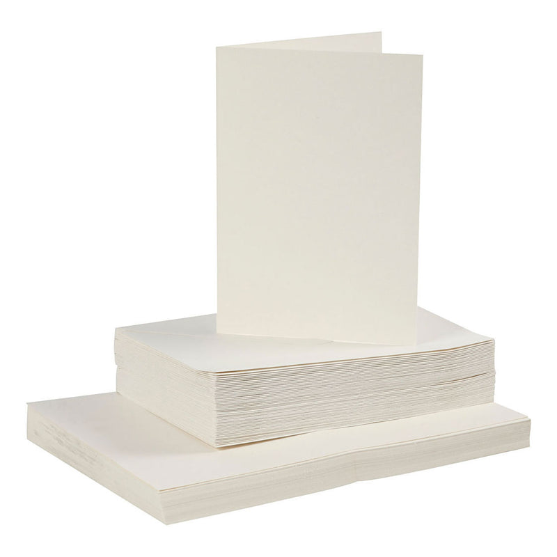 Load image into Gallery viewer, Creativ company kaarten en enveloppen off-white, 50 sets
