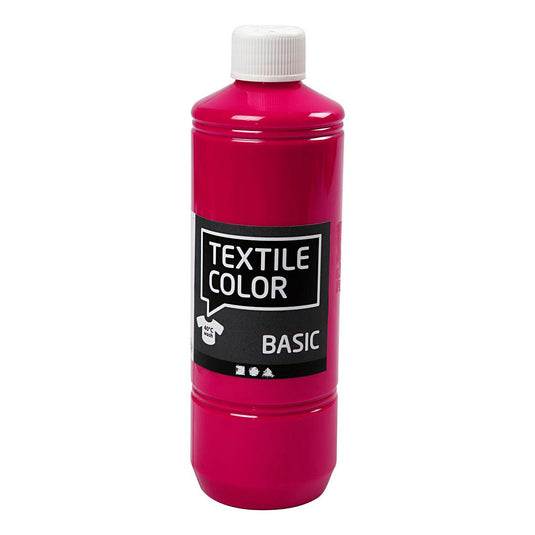 Creativ company textiel color verf - primair rood, 500ml