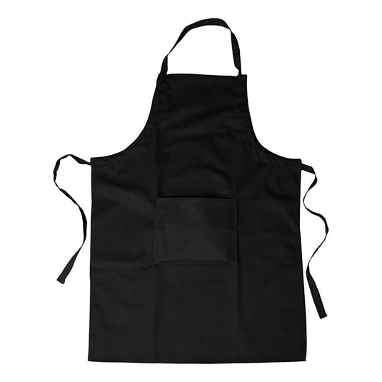 Creativ company katoenen schort zwart met vak, 89x66cm