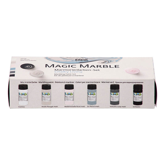 Creativ company magic marble verf pastelkleuren, 6x20ml