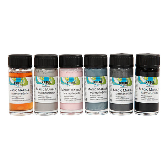 Creativ company magic marble verf pastelkleuren, 6x20ml
