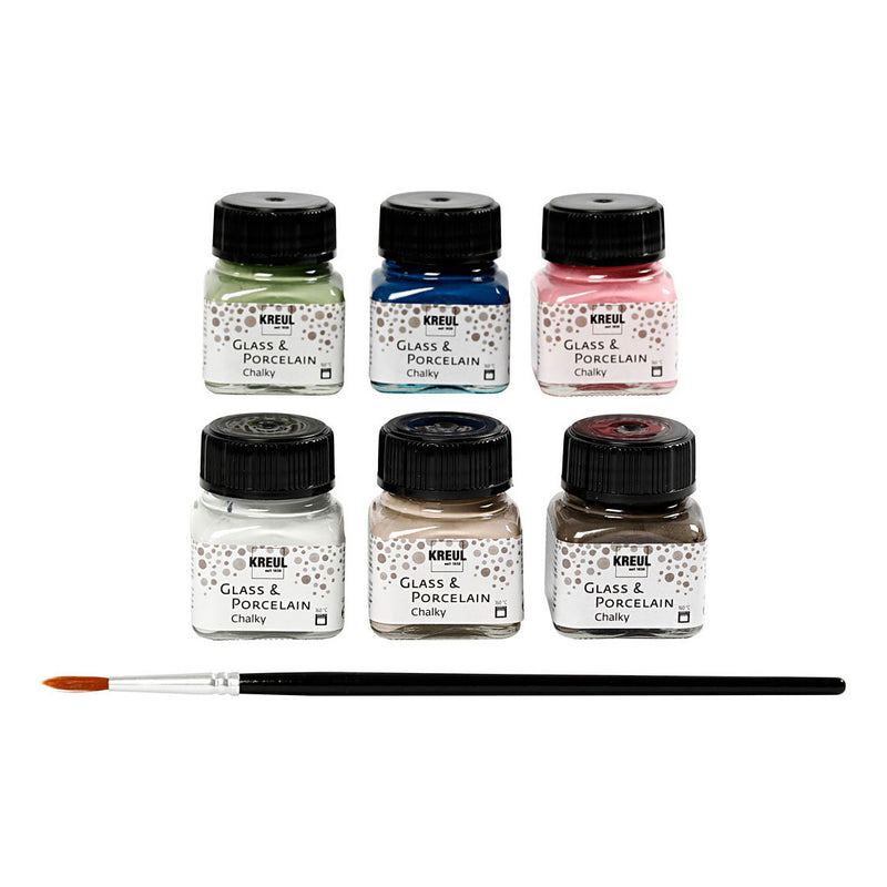 Load image into Gallery viewer, Creativ company glas- en porseleinverf kalk kleur, 6st.
