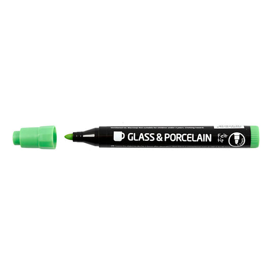 Creativ company glas- en porseleinstiften extra kleuren, 6st.