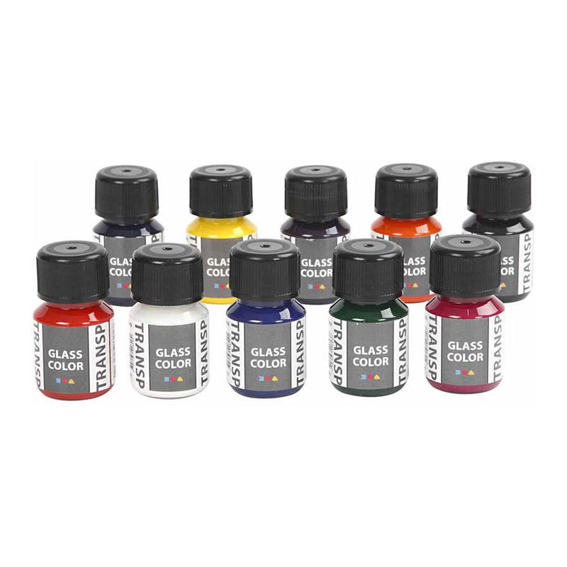 Load image into Gallery viewer, Creativ company https: www.cchobby.nl glass-color-transparent-diverse-kleuren-300-ml-10x30-ml-1-doos
