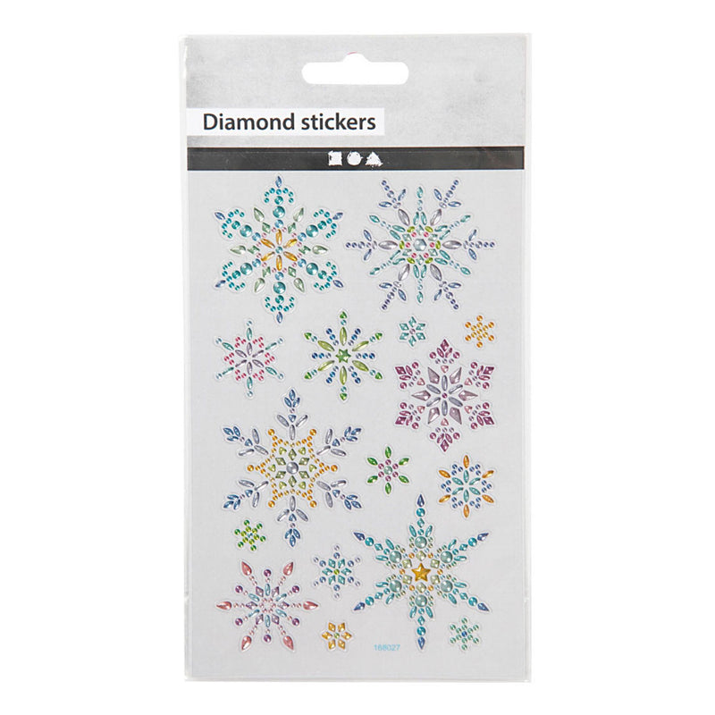 Chargez l'image dans la visionneuse de la galerie, Creativ company diamond stickers - ijskristallen - winter thema stickers - zelfklevende strass stickers - luxe glitter knutselstickers - creatieve versiering - 1 vel

