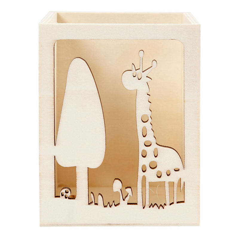 Afbeelding laden in galerijviewer, Creativ company houten pennenbakje giraffe
