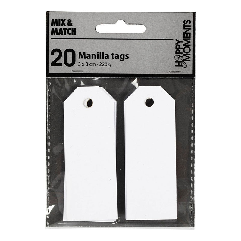 ギャラリービューアに画像をロードする, Creativ company http: www.cchobby.nl manilla-labels-afm-3x8-cm-220-gr-wit-20-stuk-1-doos
