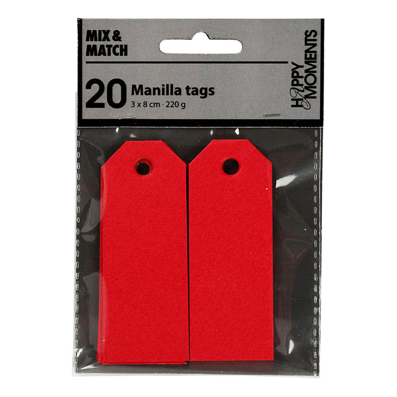 Load image into Gallery viewer, Creativ company manilla labels rood, 20st.
