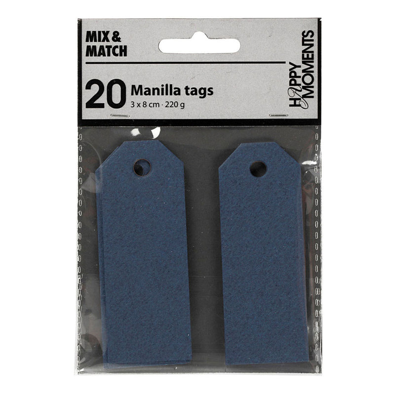 Load image into Gallery viewer, Creativ company manilla labels blauw, 20st.
