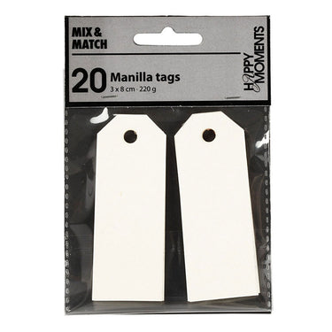 Creativ company manilla labels off-white, 20st.