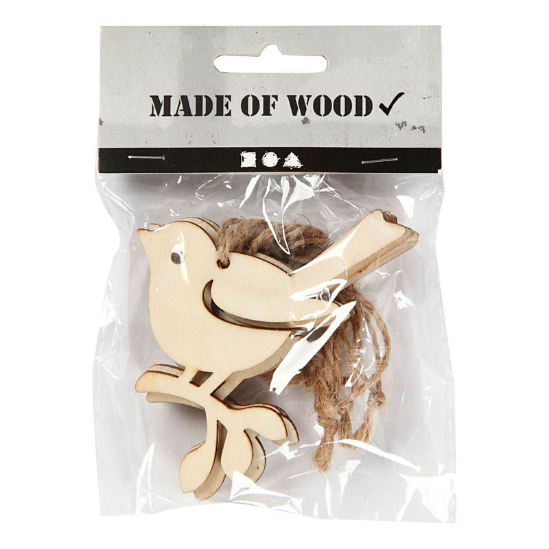 ギャラリービューアに画像をロードする, Creativ company houten hanger vogel, set van 5
