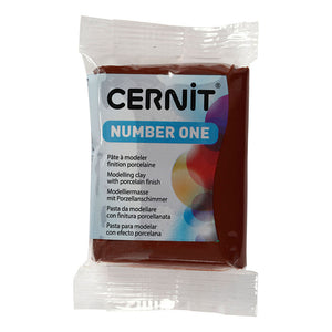 Creativ company cernit boetseerklei bruin, 56 gram