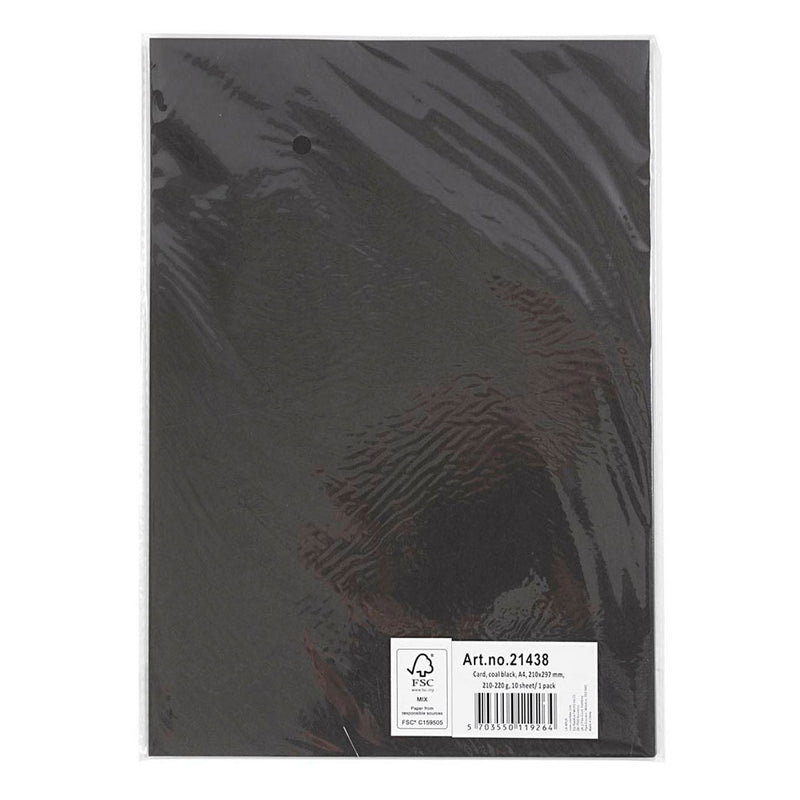 Afbeelding laden in galerijviewer, Creativ company karton zwart a4, 210-220g, 10 vellen
