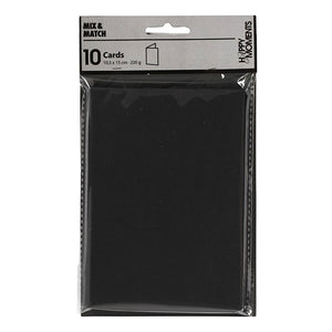 Creativ company kaarten zwart 10,5x15cm, 10st.