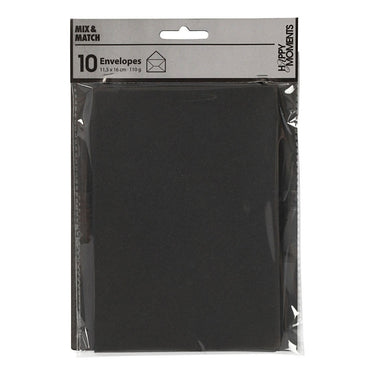 Creativ company envelop zwart, 11,5x15cm, 10st.
