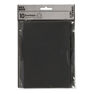 Creativ company envelop zwart, 11,5x15cm, 10st.