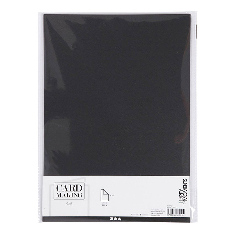 Load image into Gallery viewer, Creativ company karton zwart a4 220g, 10st.

