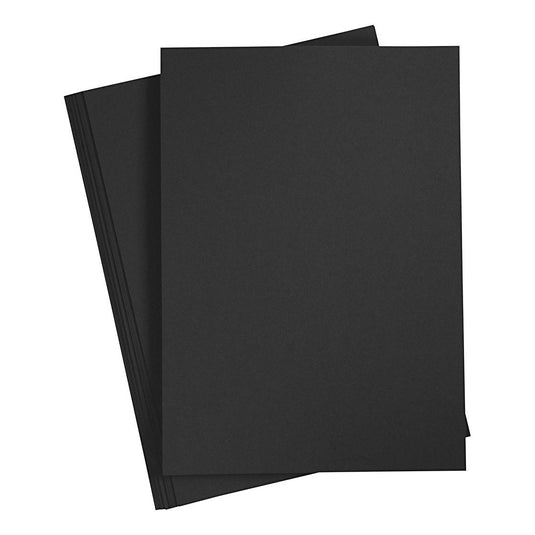 Creativ company karton, a4, vel 210x297 mm, 220 gr, zwart, 10 stuk 1 doos