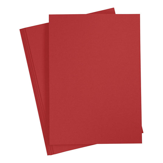 Creativ company karton, a4, vel 210x297 mm, 220 gr, rood, 10 stuk 1 doos