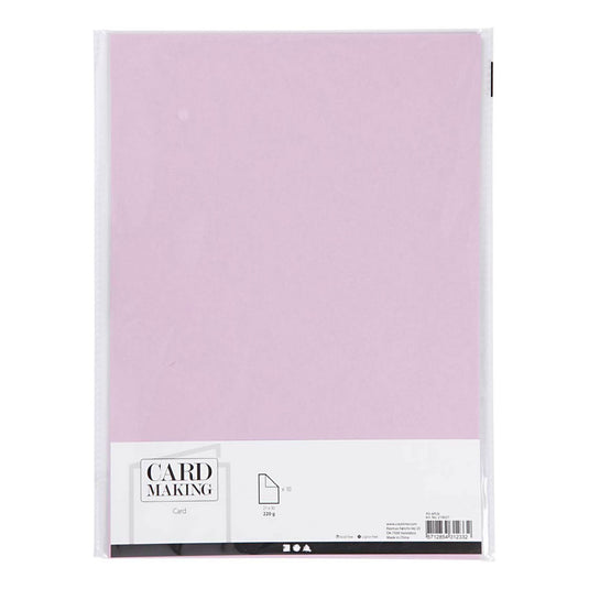 Creativ company karton, a4, vel 210x297 mm, 220 gr, lichtpaars, 10 stuk 1 doos