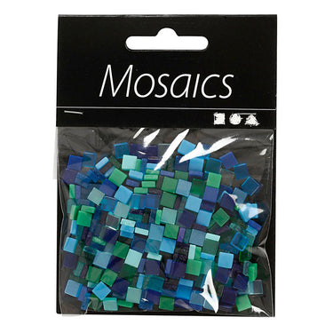 Creativ company mini mozaiek blauw groen 5x5mm, 25 gram