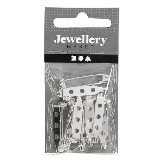 Creativ company brochespeld verzilverd 25mm, 10st.