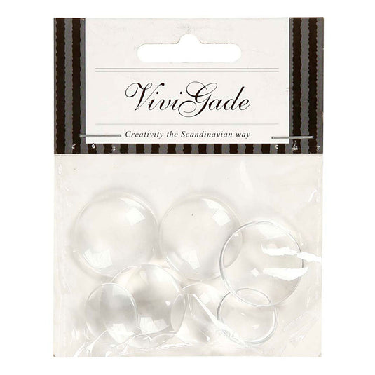 Creativ company ronde cabochons met platte achterkant, 8st.